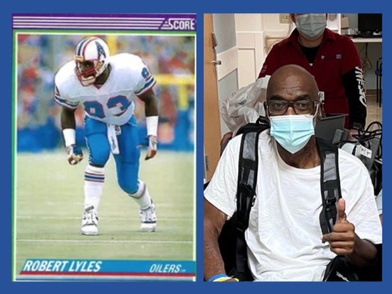 Robert Lyles, former Houston Oilers player, is recovering from a heart  transplant - Battle Red Blog